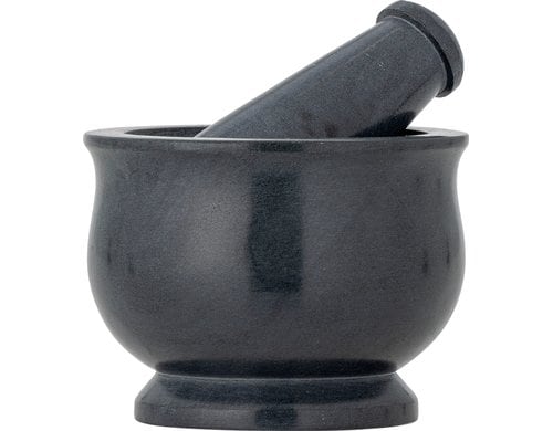 Bloomingville Mörser mit Stössel Aprilla 10x7.5 cm (DxH), Stössel 3x9.5cm,Speckstein