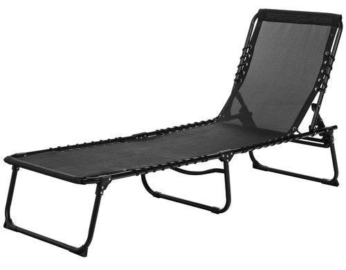 COCON, Sonnenliege, Schwarz schwarz, 190x58x30cm