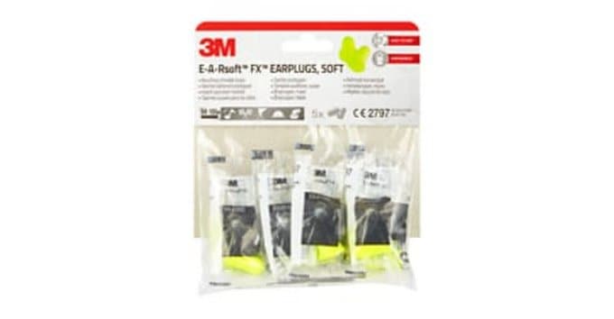 3M Gehörschutzstöpsel E-A-Rsoft FX SNR 37 dB, Gelb, 5 Paar/Pack.