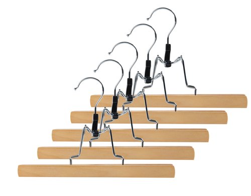 COCON Hosenbügel 5 Stk. L25cm, H16,5cm, B2,15cm, Holz