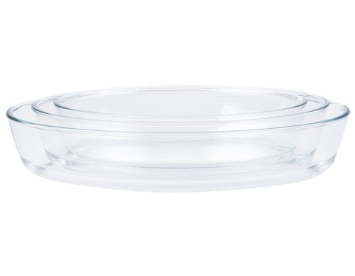 FURBER Auflaufform-Set 3tlg. Oval Glas,1.6L+2.4L+3L