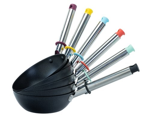 COCON Wok-Pfännchen 6 Stk 6 Stk, Carbonstahl, bis 240°C, mehrfarbig