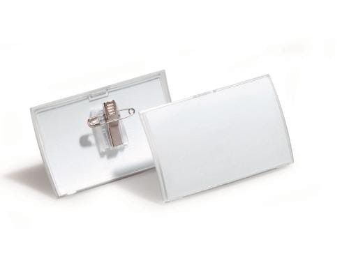 Durable Namensschild m. Kombiklemme 40x75mm Click Fold, Pack à 25 Stück