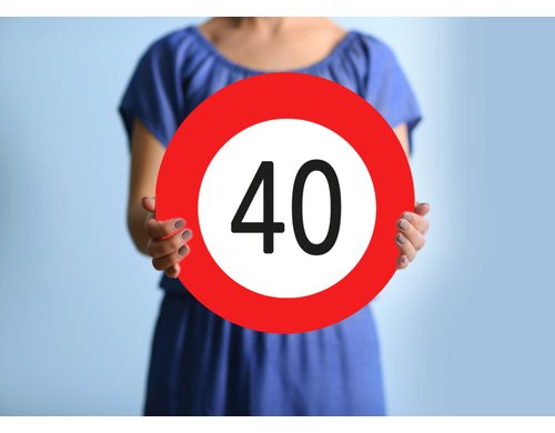 Trendcompany Verkehrsschild 40. Geburtstag, 45 cm
