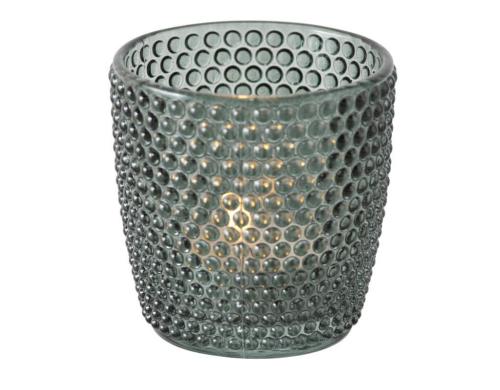 Boltze Windlicht Marilu, Glas, 4er Set grün, H: 7.5 cm, Ø: 7.5 cm