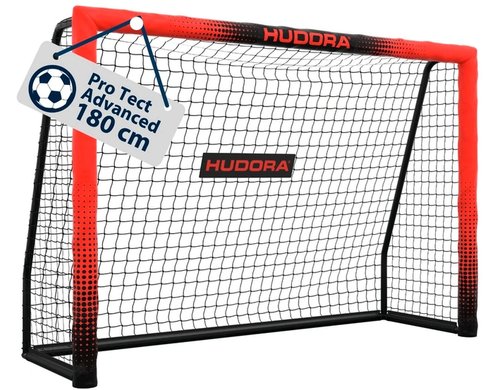 Hudora Fussballtor Pro Tect 180 Advanced schwarz/rot