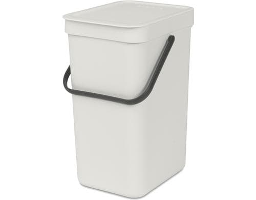 Brabantia Sort & Go Recyclingbehälter Inhalt 12 Liter, Light Grey