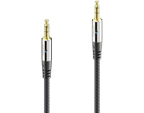 Sonero 3.5mm Kabel mit Nylonmantel, 2.00m Stecker  Stecker, 3-Pol