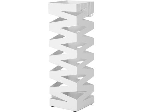 Songmics Schrimständer Weiss, quadratisch Metall, 15.5 x 15.5 x 49 cm (BxTxH)