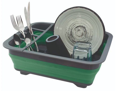 Geschirrkorb faltbar Meeres-Grün