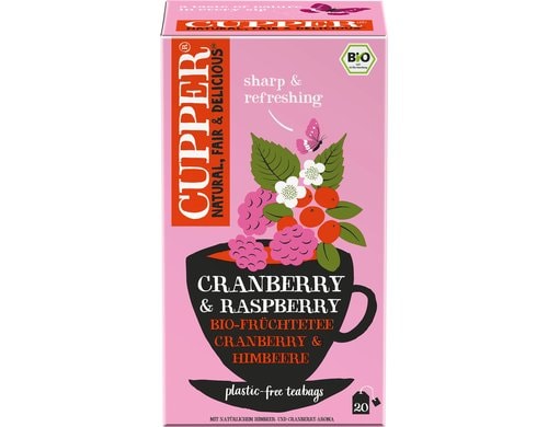 Cranberry Himbeer Früchtetee, Aufg Pack 20 x 2g