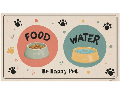 Paws & Whiskers Napfunterlage 40 x 70 cm