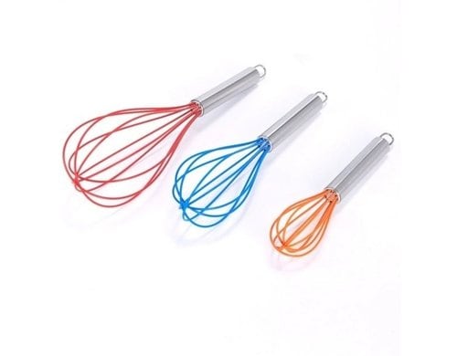 MSV Schneebesen-Set rot, blau, orange 3-teilig