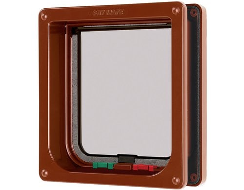 Cat Mate 4-Wege Katzentüre mit Tunnel bis 50mm, braun