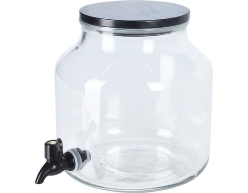 WL Getränkespender 5.2 L 205 x H215, Holzdeckel & schwarzer PP-Hahn