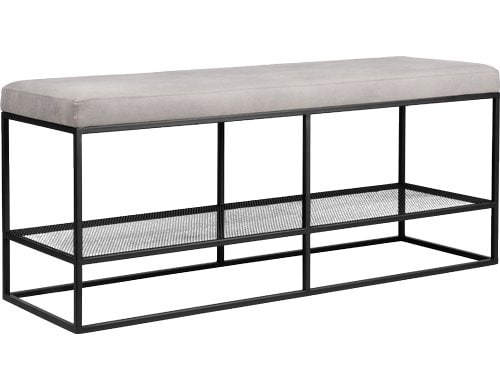 Eglo Garderobenbank BITUNG Metall, 120x40x45 (LxBxH), Grau