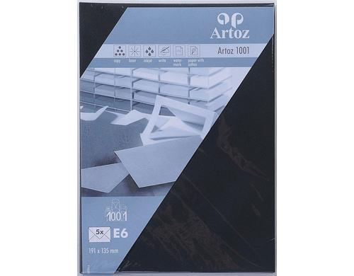 Artoz Couvert 1001 E6 100  gm2, Schwarz, 5 Blatt