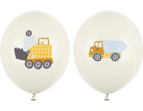 Partydeco Ballons Baufahrzeuge 30cm, 50 Stück