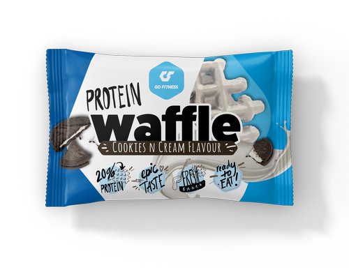 GoFitness Nutrition Protein Waffle, Einzel Cookies n Cream, 1x50g