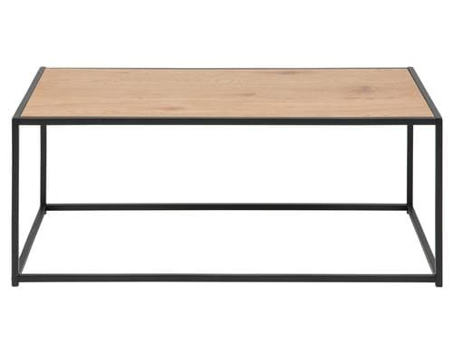 AC Design Couchtisch Seaford Eckig Stahl/MDF, 100x50x40 cm, Wildeiche