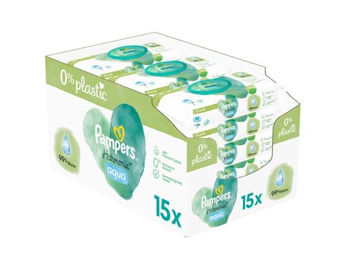Pampers Feuchte Tücher Harmonie Aqua Gigapack 15x48Stk.