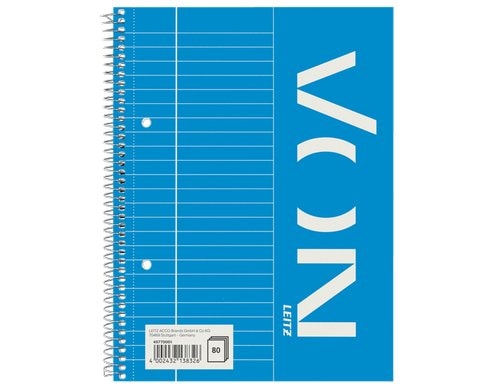 VON Notizblock A5 8mm liniert, 80 Blatt, 5 Stück