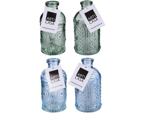 Arti Casa Vase, 1 Stück assortiert 6.5x12.8 cm (DxH), Glas