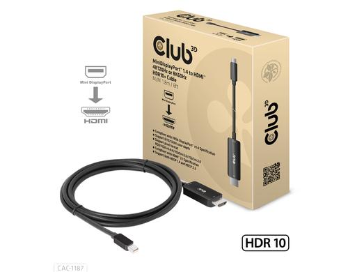 Club 3D, MiniDisplayPort auf HDMI Kabel, 1.8 Meter