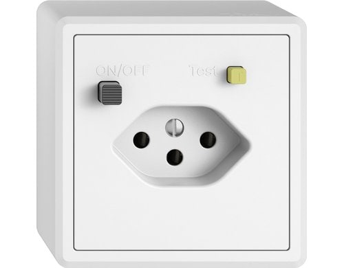 Feller EDIZIOliv AP FI-Steckdose 1xT13 Komplettset mit Steckklemmen Snapfix