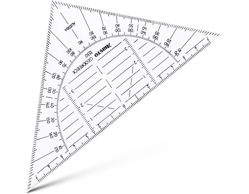 Aristo Geodreieck 16cm transparent, biegsam, ohne Facette