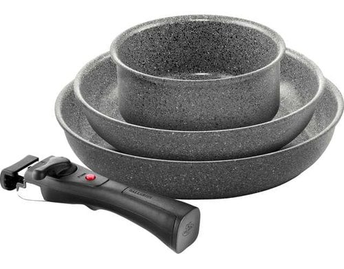 Ballarini Bratpfannenset Torre 4-teilig, grau