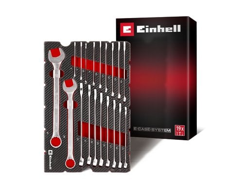 Einhell Werkzeug-Pad Gabelringschl. E-Case Einleger, 19-tlg.