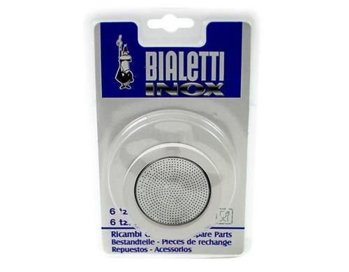 Bialetti Dichtungsring & Filterplatte 6 Ta Venus,Kitty,Musa, 1 Dichtung,1 Filterplatte
