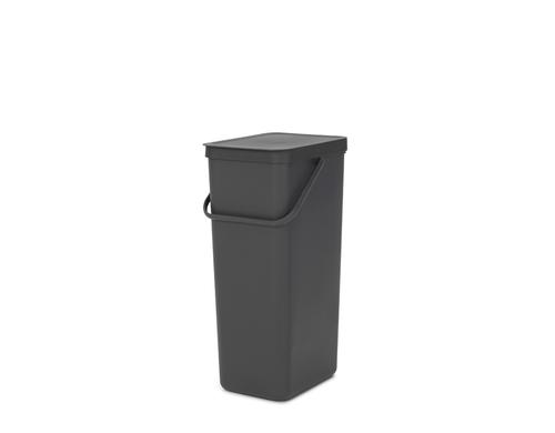 Brabantia Sort & Go Recyclingbehälter Inhalt 40 Liter, grey