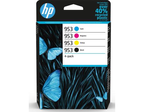HP Combopack Nr. 953 - (6ZC69AE) 4er-Pack Schwarz, Farben