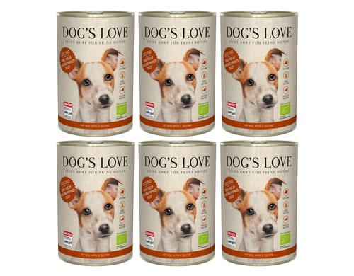 Dogs Love Nassfutter BIO Rind Kit 6x400g