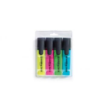 Edding Textmarker 345 4er-Set gelb, orange, pink, grün