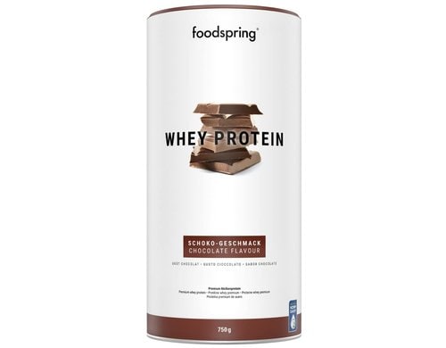 Foodspring Whey Protein 750g Dose, Geschmack: Schokolade