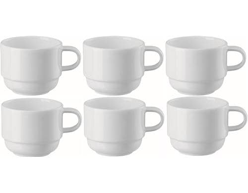 AK Kaffeetasse Neve 220ml 6 Stk. 6 Stk., D 8.5cm, H 6.5cm, Bone China Porzel