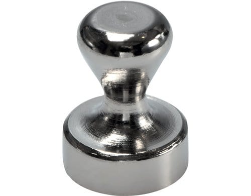 Berec Griffmagnet, Metall, 2-er Set vernickelt - Ø 12 mm, Neodym