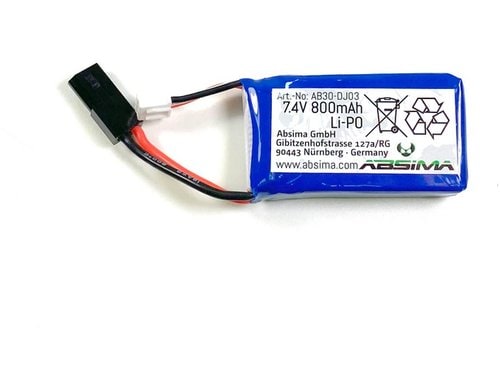 Absima 7.4V 800mAh LiPo Battery