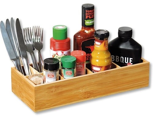 Kesper Aubewahrungsbox Bambus, B 36 x H 7,5 x T 15 cm