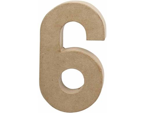 Creativ Company Papp-Zahl 6 Höhe: 20.5 cm