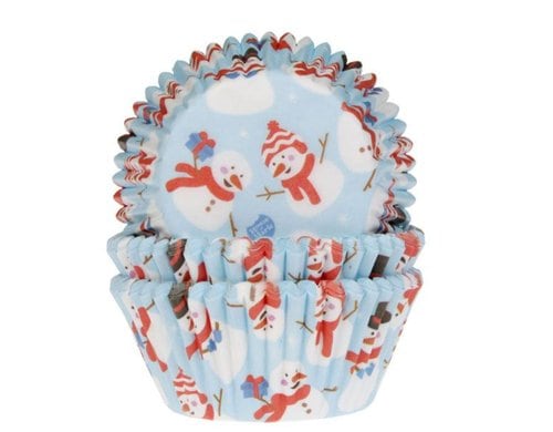 Backshop Backförmchen Schneemann 50 Stück, für Cupcake und Muffin
