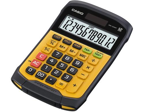 Casio Taschenrechner CS-WD-320MT gelb 12-stellig, staub- und wassergeschützt