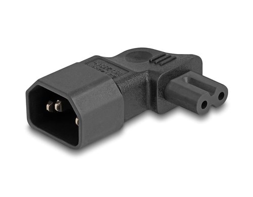 Delock Netzadapter IEC60320 C14-C7 Stecker / Buchse, 2.5A, 90 grad gewinkelt