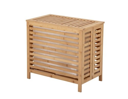 Bloomingville Aden Wäschekorb Natur L56.5xH51.5xB35cm, Bambus