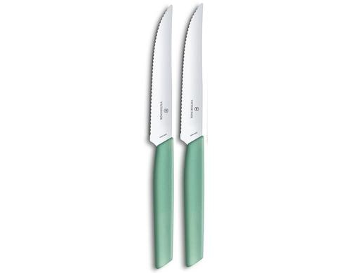 Victorinox Swiss Modern Steak-/Pizzamesser 2 Stk., mint-grün, PP Copolymere