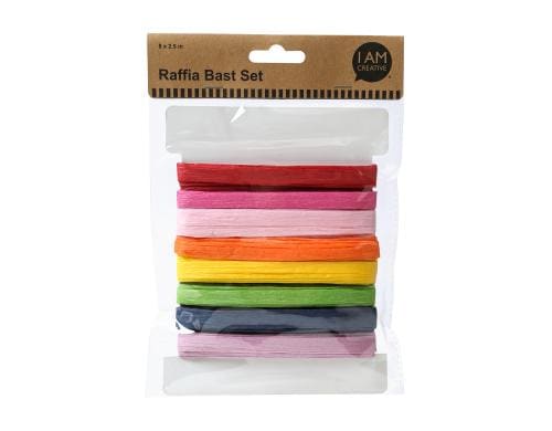I am Creative Raffia-Bast Set 8 Farben à 2.5 m