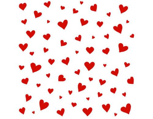 B+C Servietten Herzen 33x33 cm, 20 Stück